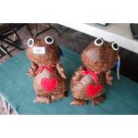 Pair of Franklin Frog door stops