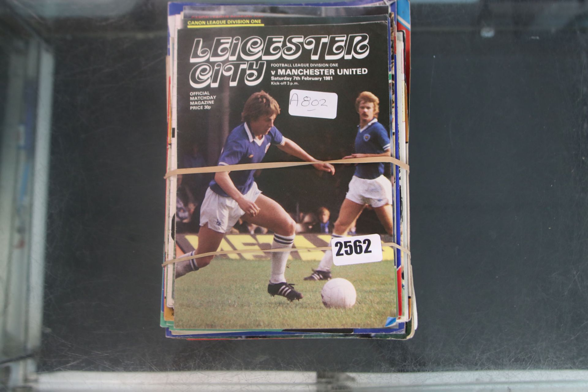 Selection of match day football programmes and other memorabilia incl. Leicester City v Manchester