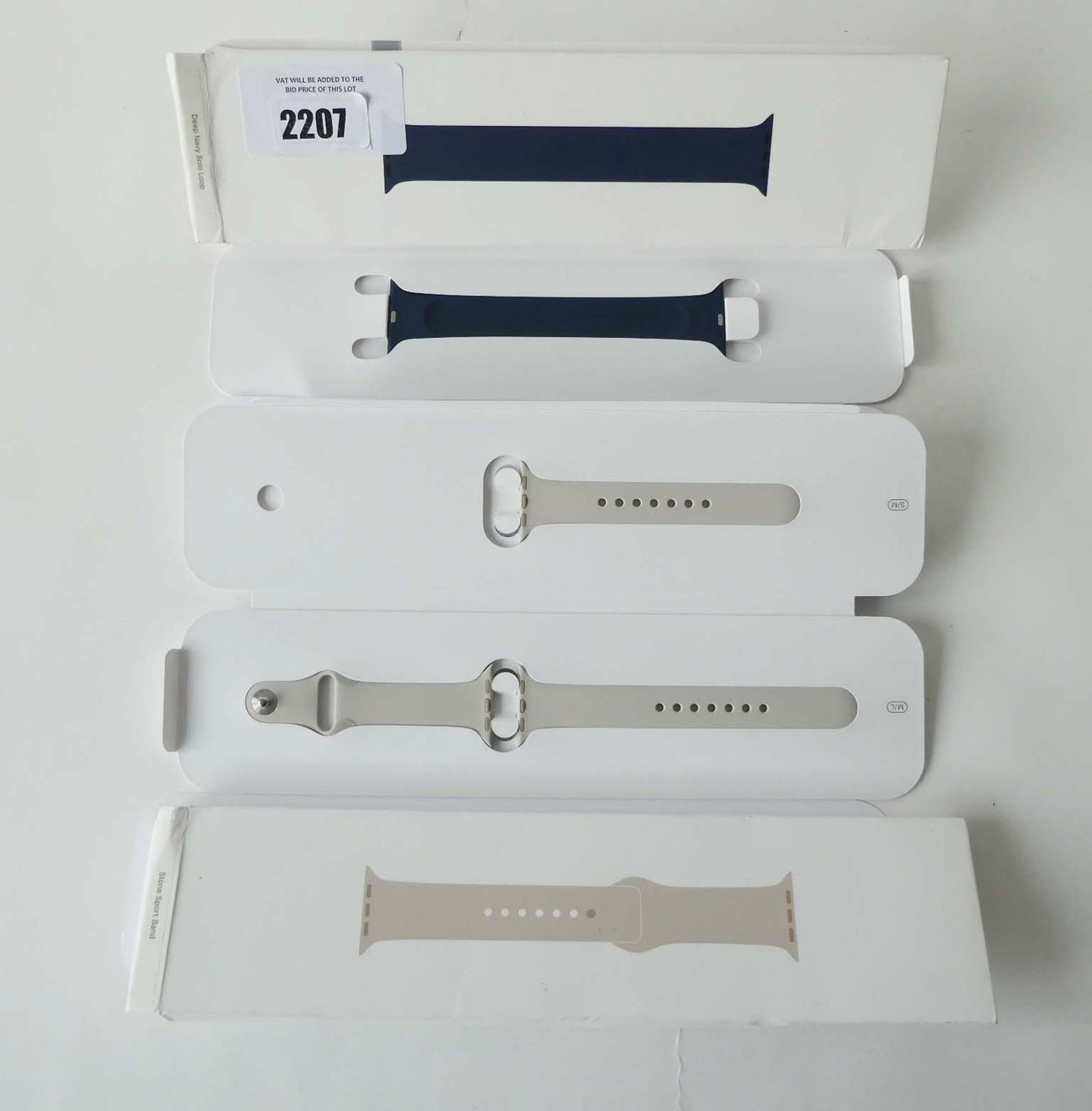 Deep Navy Solo Loop and Stone Sport Band for Apple Watch
