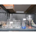 Cage containing quantity of wine and other glasses