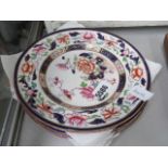 Quantity of rose patterned crockery