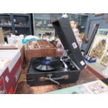 HMV wind-up gramophone