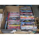 Box containing quantity of DVD's