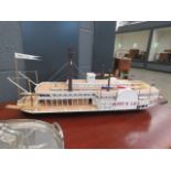 Matchstick model of a paddle steamer