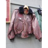 Aviation style US Air Force jacket in burgundy