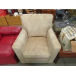 5238 - Pale brown fabric armchair