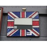 Union Jack enamelled glass mirror