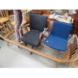 Ercol surfboard 3 seater sofa for restoration Splits to both arms