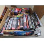 2 boxes containing Marvel and other magazines plus annuals, encyclopedia and several Harry Potter