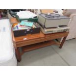 Large square darkwood coffee table