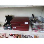 Quantity of jewellery boxes, costume jewellery and wrist watches