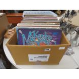 Box containing vinyl records