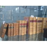 Quantity of leather bound Temple Bar books, Family Shakespeare volumes and The Works of Florian