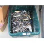 Box containing large quantity of loose cutlery