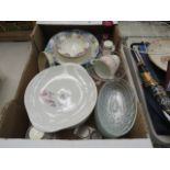 Box containing general crockery and glassware