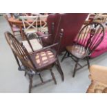 5195 3 wheelback dining chairs