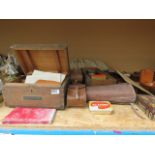 Quantity of playing cards, board games, fishing reel and storage boxes