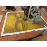 Loose abstract canvas in yellow