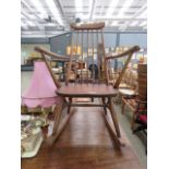 Ercol style stickback rocking chair