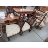 2 inlaid Edwardian nursing chairs plus an armchair