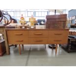 Teak 6 drawer sideboard