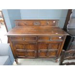 Oak sideboard with 2 drawers and 2 doors under