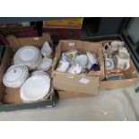 5 boxes containing a large quantity of Burleighware crockery, various coffee mugs, die cast