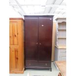 5270 Stag double wardrobe with drawer under