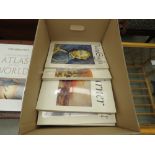 Box containing quantity of painting series with coloured prints incl. Van Gogh, Nash, Turner,