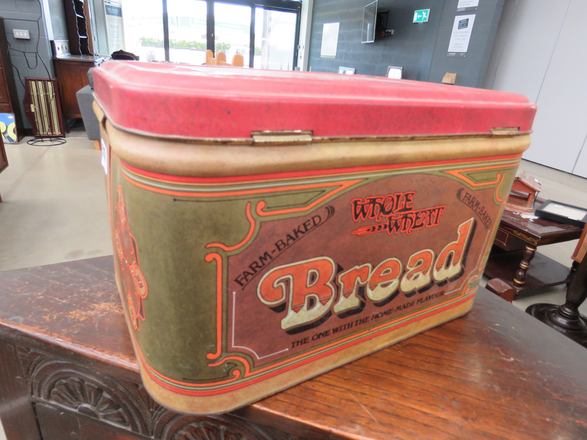 Modern painted bread tin