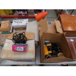 (11) 4 boxes containing photographic equipment including an Elmo editor, Coda Slide 40 projector,