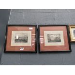 Pair of framed and glazed engravings; city scapes