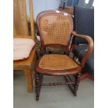 5161 - Scumble painted rocking chair with bergere seat and back