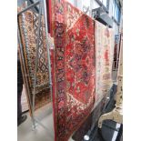 (6) Multi coloured floral carpet