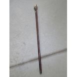 Walking stick with resin scrimshaw style handle