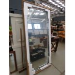 Rectangular bevelled mirror (a/f)