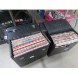 4 cases with approx. 180 mixed vinyl records