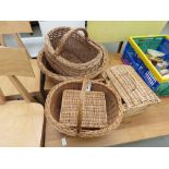 5 wicker baskets