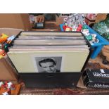 Box containing vinyl records