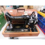 Cased Singer sewing machine