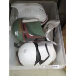 Box containing Star Wars helmets