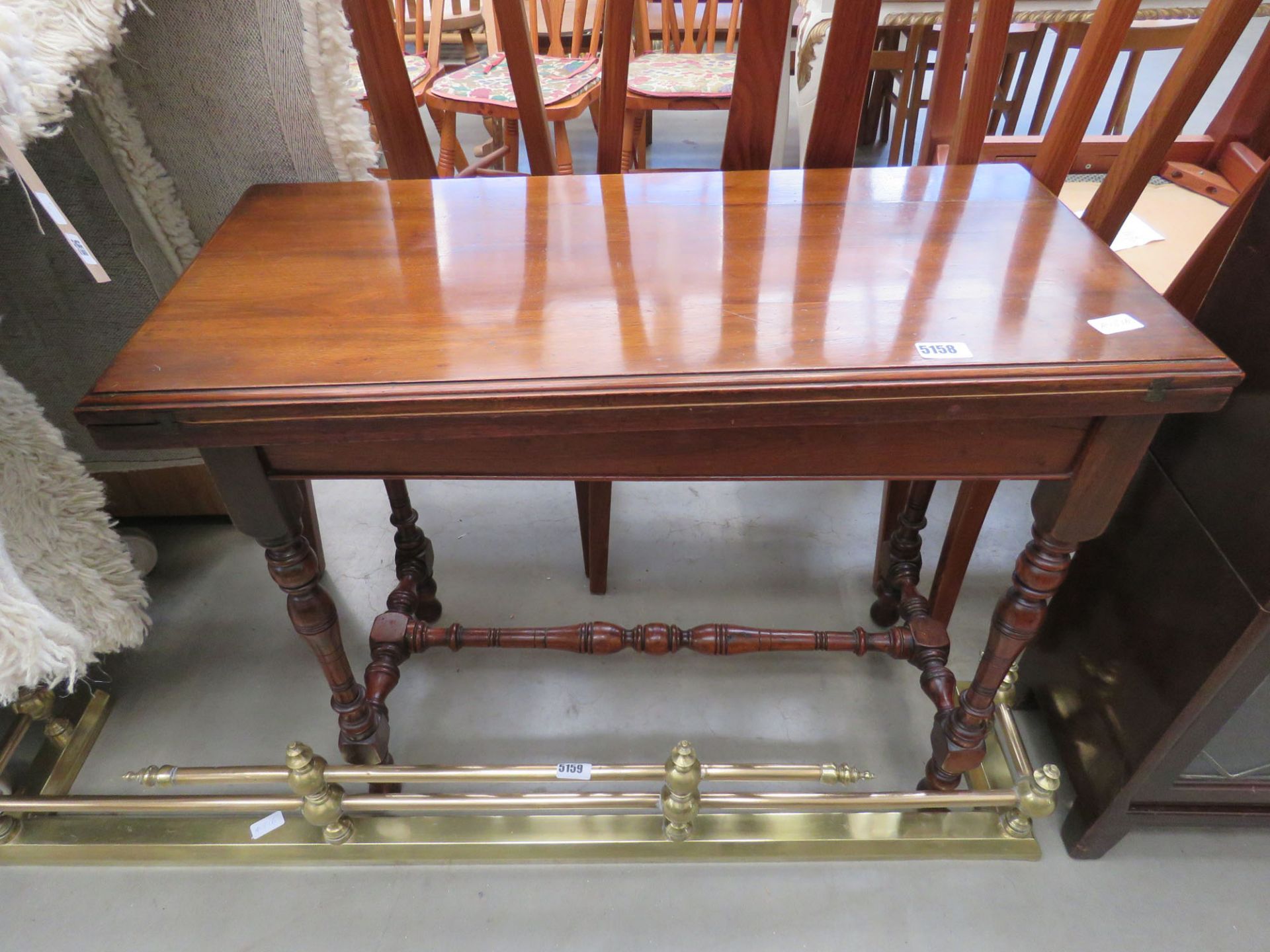 Victorian fold over card table