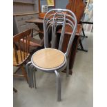 4 metal chairs