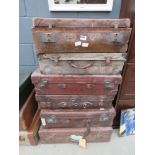 5394 - 6 vintage suitcases