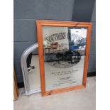 5018 Southern Comfort advertising mirror plus an over mantel in silver painted frame
