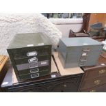 2 metal filing cabinets