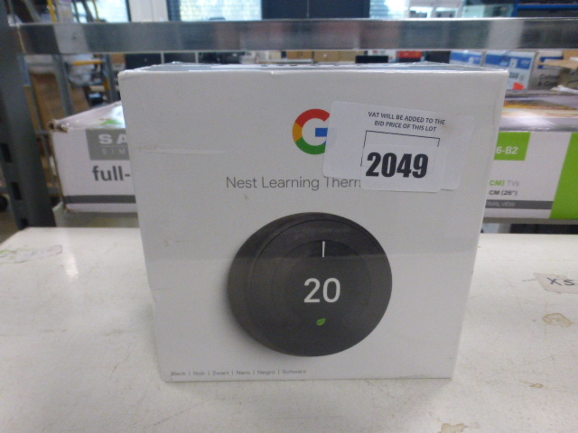 Google Nest learning thermostat in sealed box