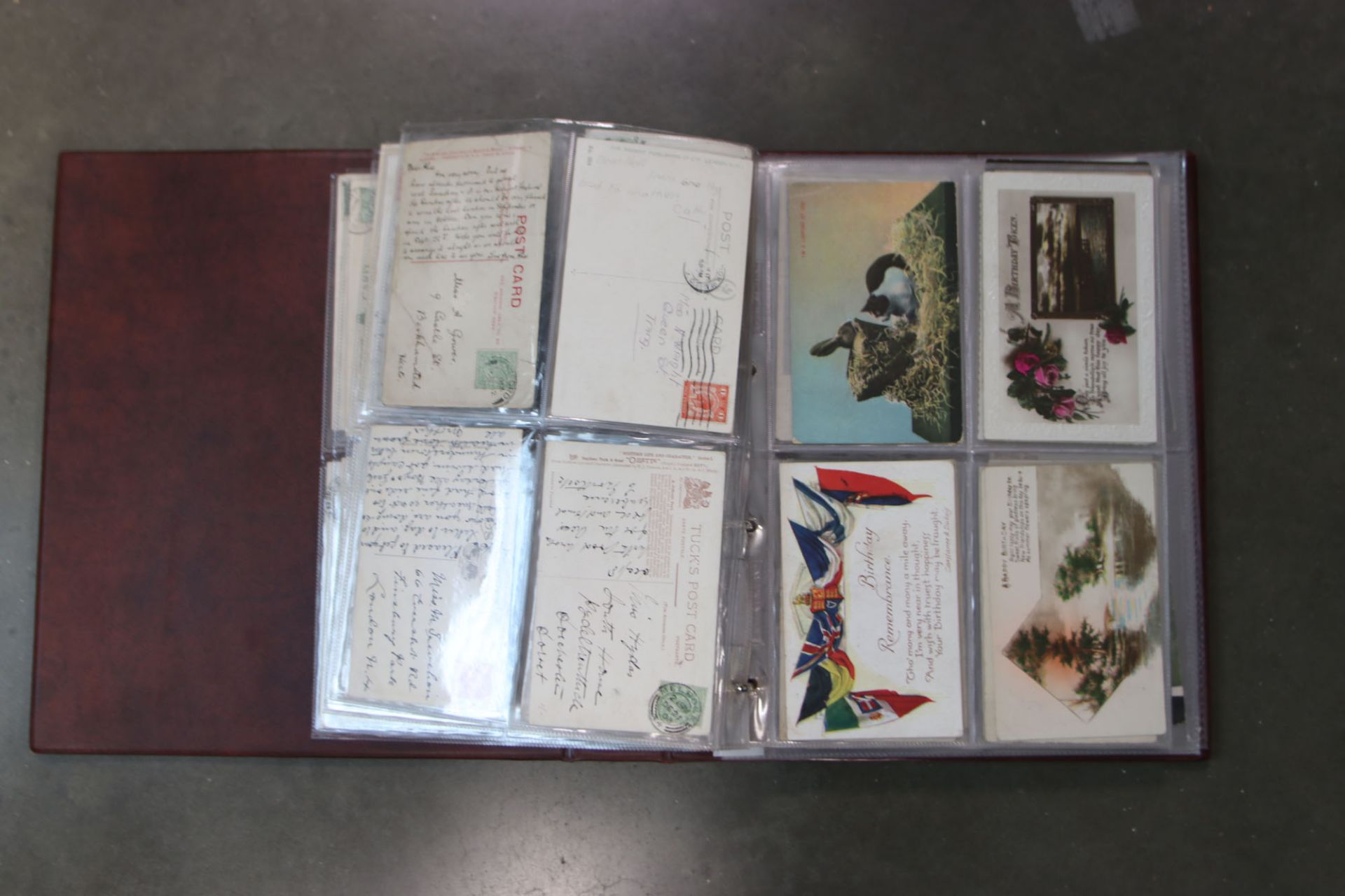 Large folio containing vintage postcards - Image 2 of 2