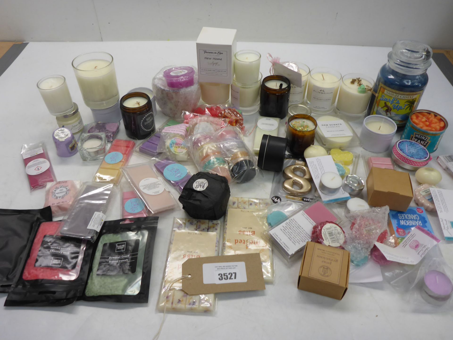 Scented crystals, candles, wax melts, tea lights etc