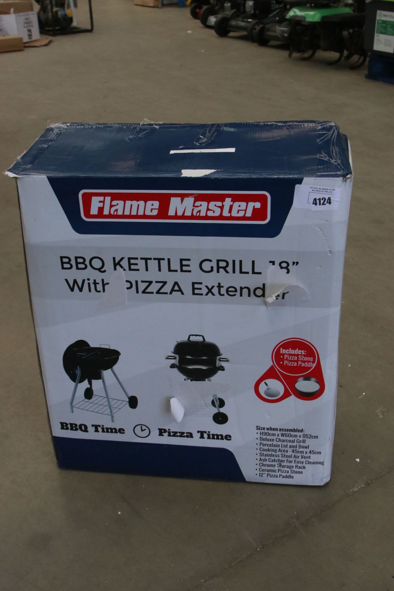 Flamemaster boxed kettle charcoal barbecue